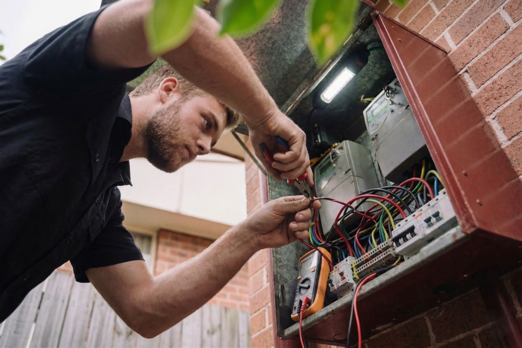 Eastgardens electrician performing electrical work