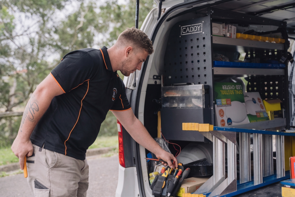 Licensed Eastgardens electrician working on a residential job